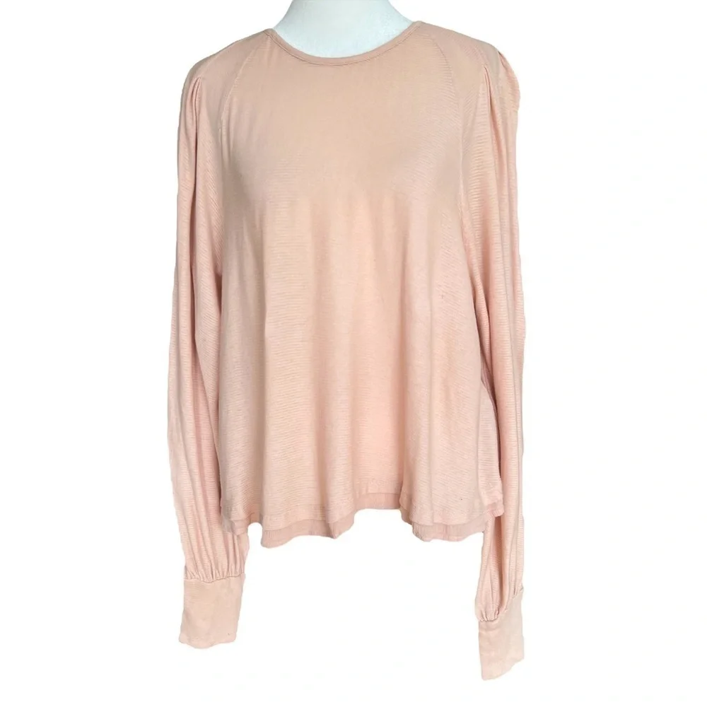 FREE PEOPLE Billie Ribbed Blouson Top